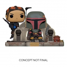 The Mandalorian Pack de 2 POP Moment! Vinyl Figuras Boba Fett & Fennec Shand 9 cm