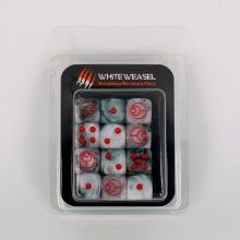 Dados blanco marmolado para jugar Tau