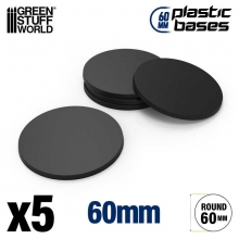 Peanas de Plstico - Redondas 60 mm NEGRO