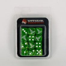 Dados verde y blanco para jugar Lothl�rien