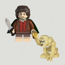 Frodo Bolson con Golum Tama�o Lego