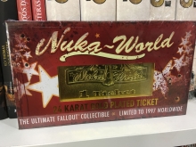Nuka World 24k Gold Plated Ticket - The Ultimate Fallout Collectible