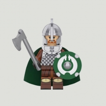 Guerrero Rohan Pelirrojo Con Hacha Tama�o Lego