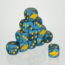 Dados gris azulado para jugar Lobos Espaciales