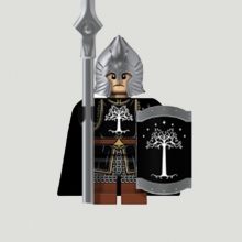 Guerrero Gondor con Lanza Escudo y Capa Tama�o Lego