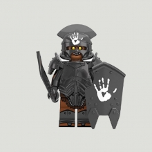 Guerrero Uruk Hai con Cimitarra y Escudo Tama�o Lego