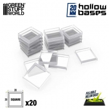 Peanas de Plstico con HUECO transparente - Cuadrado 20mm