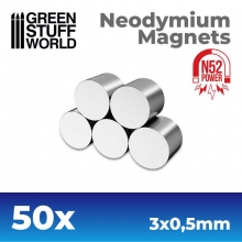 Imanes Neodimio 3x05mm - 50 unidades (N52)