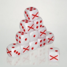 Dados blanco marmolado para jugar Espa�a Tercios